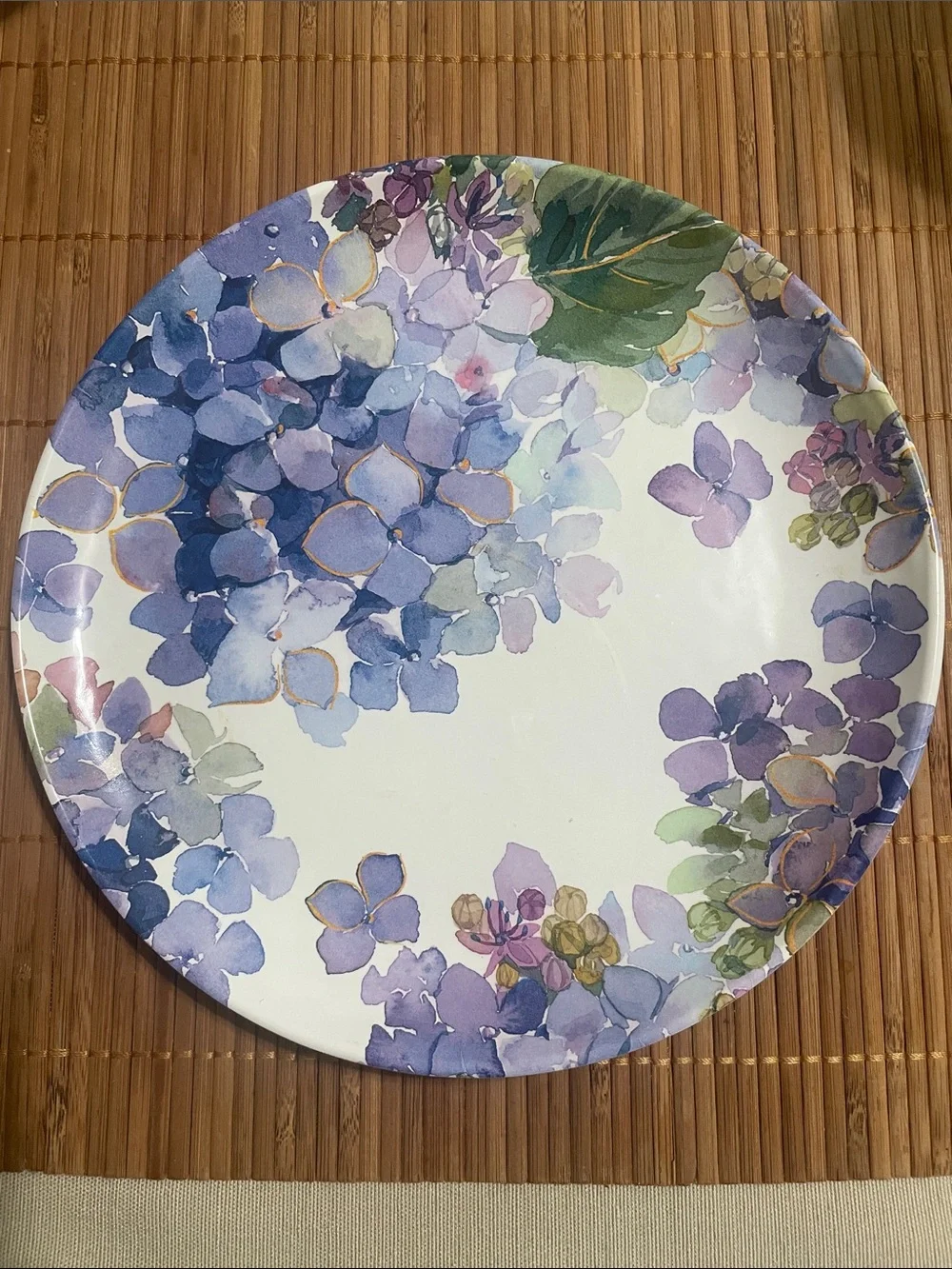 Floral Hydrangea Plates  - Elegant Home Dining